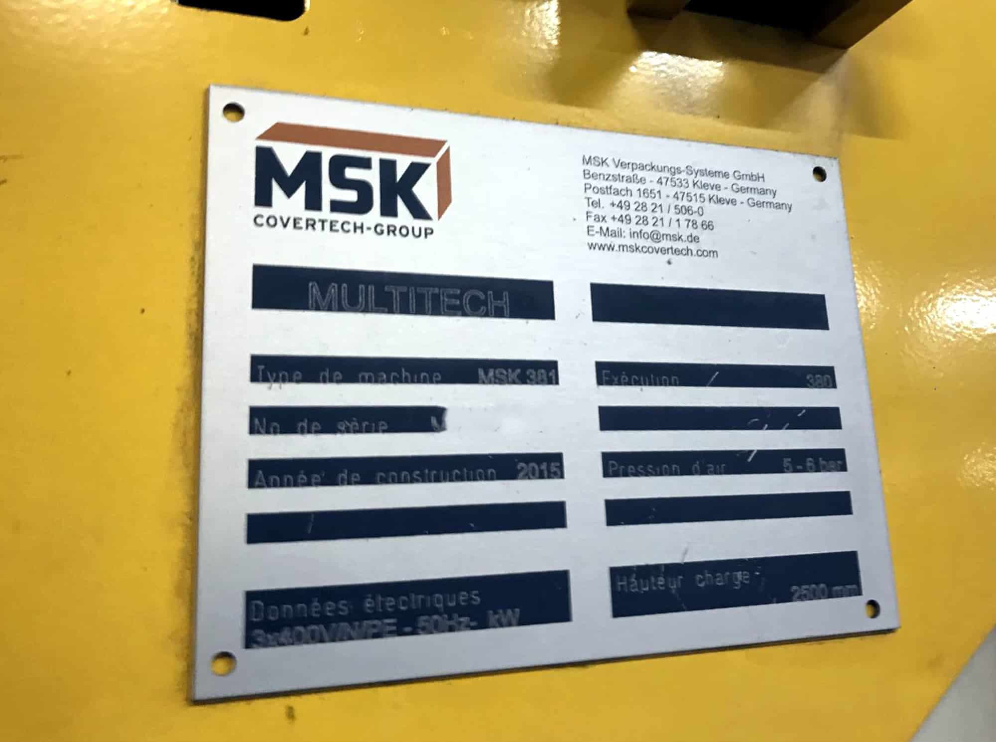 Plaque signalétique of MSK MSK 381