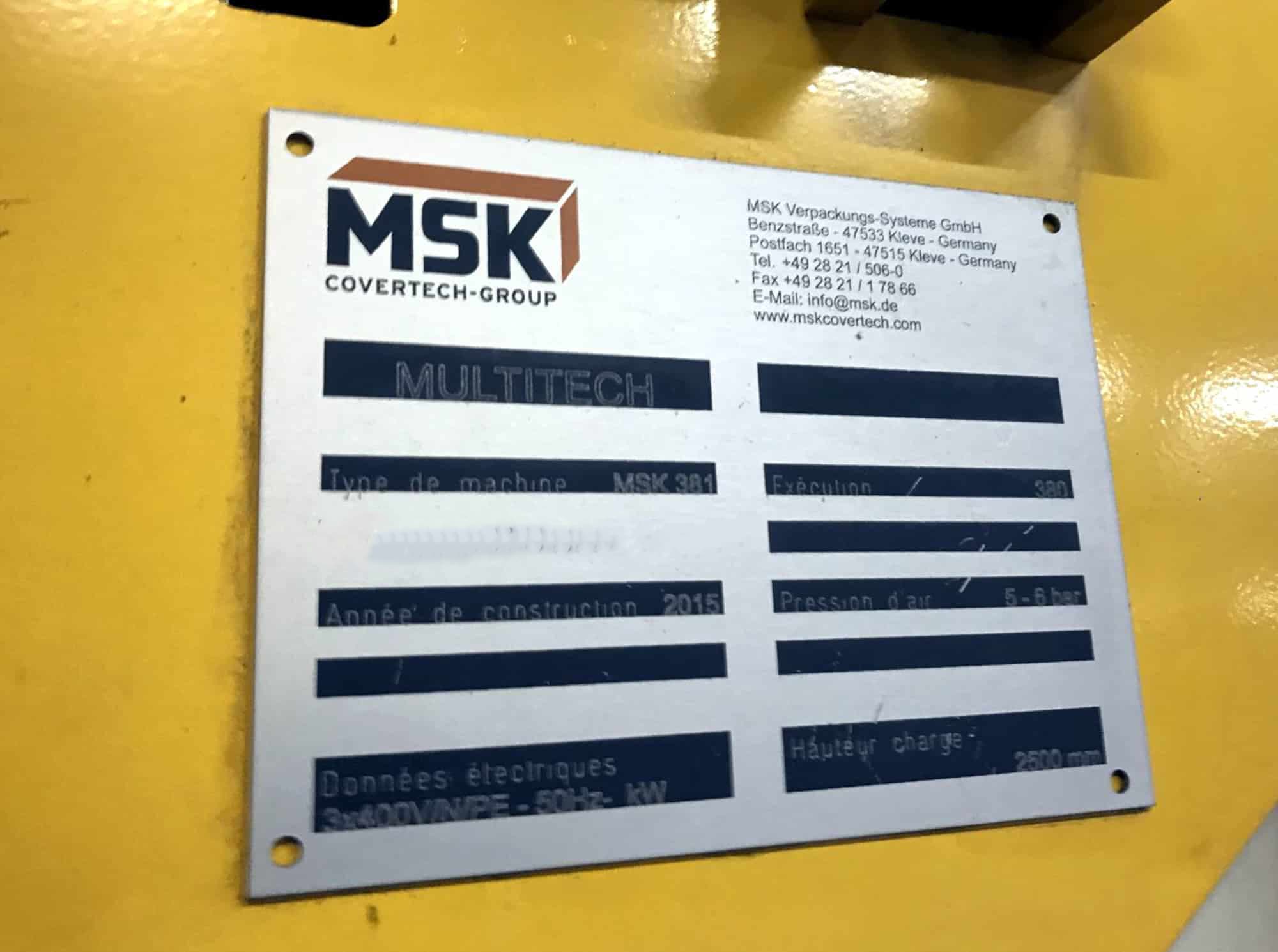Plaque signalétique of MSK MSK 381